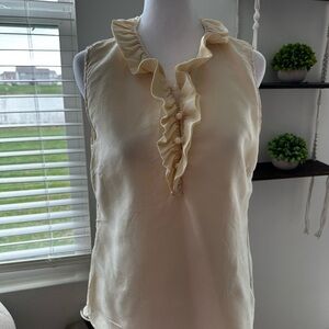 Kate spade Elegant Cream Ruffle Blouse
